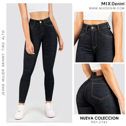 JEANS MUJER SKINNY TIRO ALTO 2782